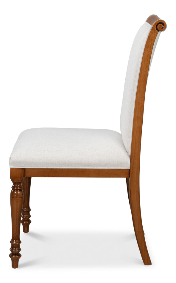 Polk Fabric Side Chair, Brown by Sarreid Ltd - view 3