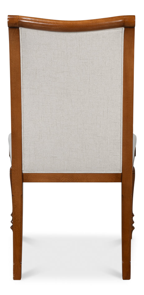 Polk Fabric Side Chair, Brown by Sarreid Ltd - view 4