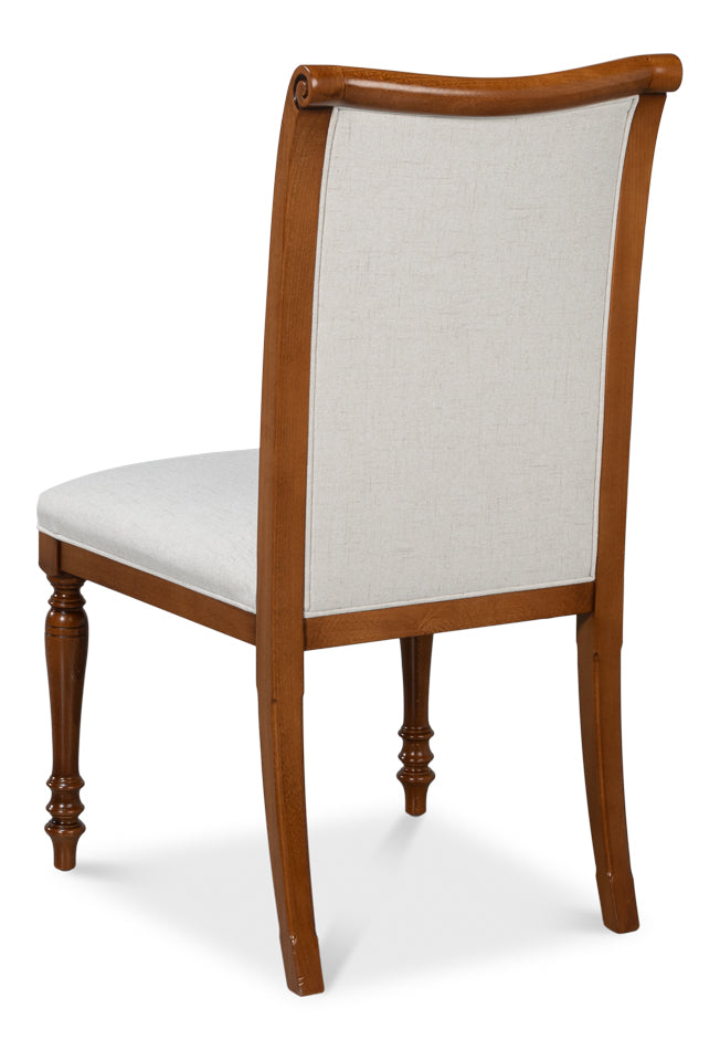 Polk Fabric Side Chair, Brown by Sarreid Ltd - view 5