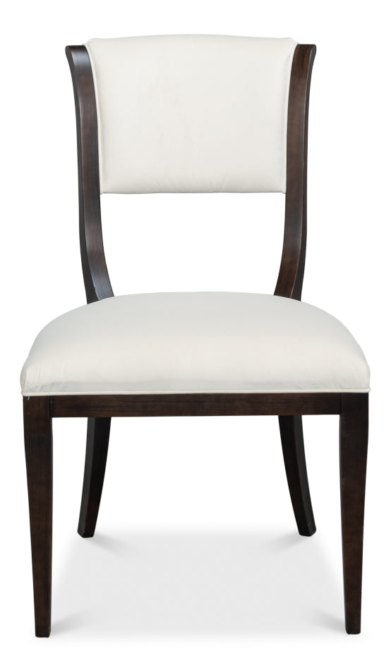 Trophy Elegant Side Chair,Nero,Taupe Vel by Sarreid Ltd - view 2