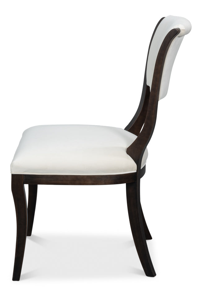 Trophy Elegant Side Chair,Nero,Taupe Vel by Sarreid Ltd - view 3