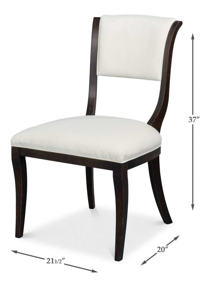 Trophy Elegant Side Chair,Nero,Taupe Vel by Sarreid Ltd - view 7