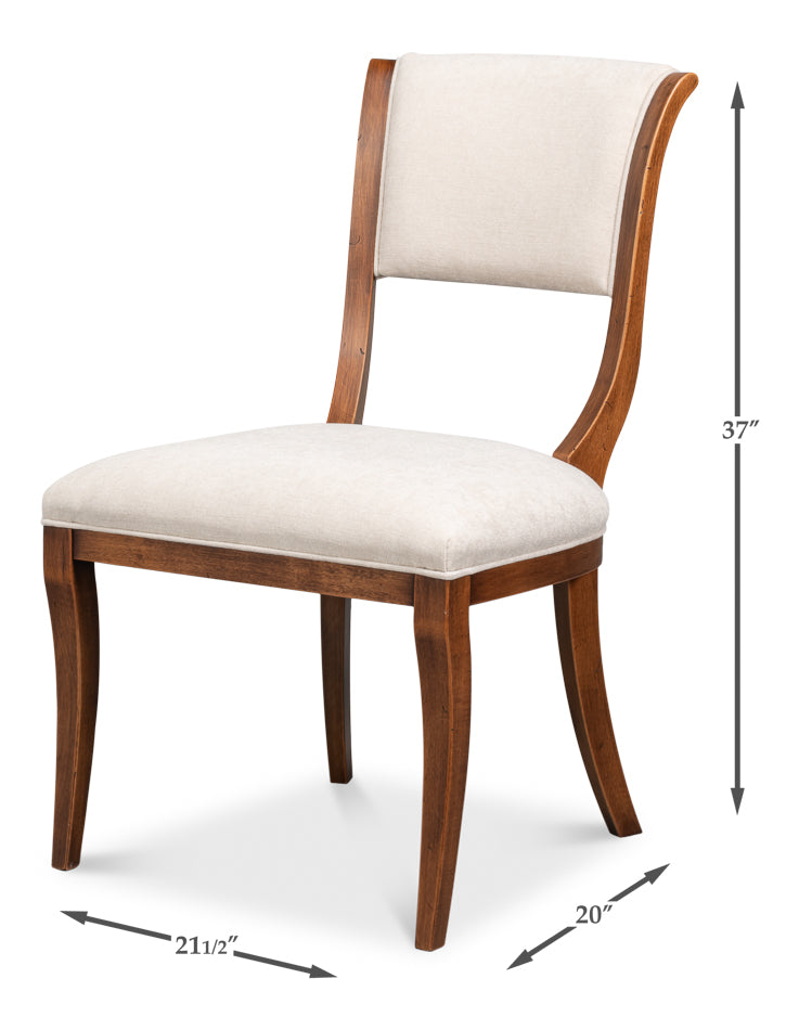 Trophy Elegant Side Chair,Noce Anticato by Sarreid Ltd - view 7