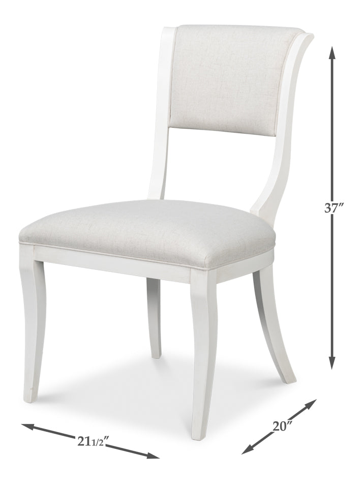 Trophy Elegant Side Chair, Cream by Sarreid Ltd - view 7