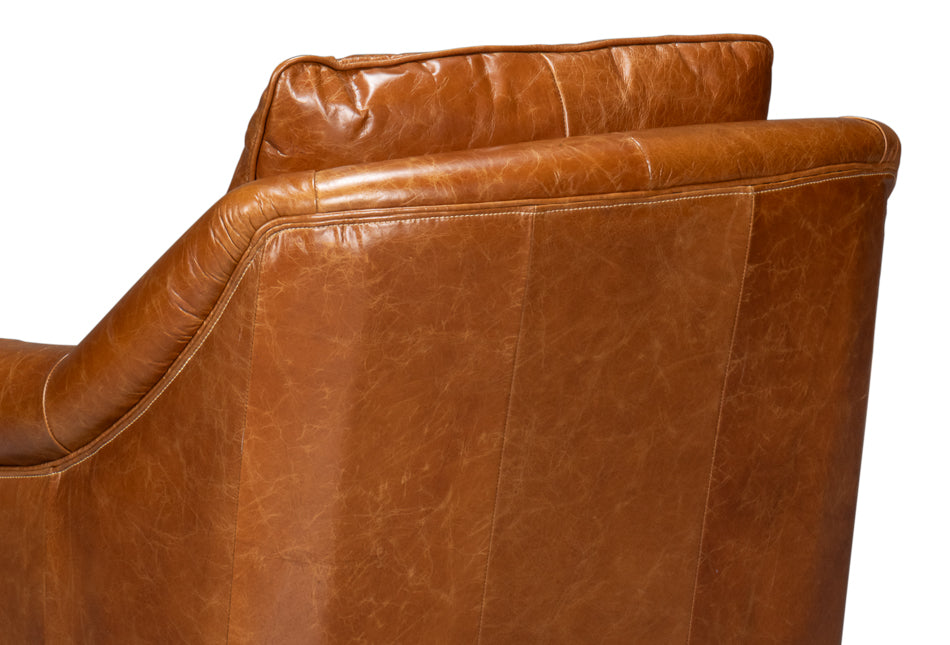 Vandike Arm Chair, Cuba Brown by Sarreid Ltd - view 8