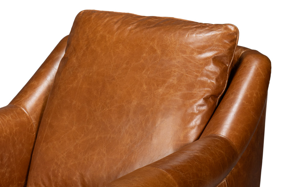 Vandike Arm Chair, Cuba Brown by Sarreid Ltd - view 9