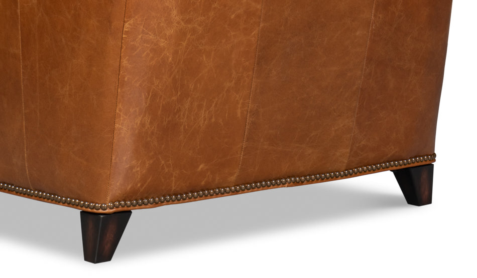 Vandike Arm Chair, Cuba Brown by Sarreid Ltd - view 12