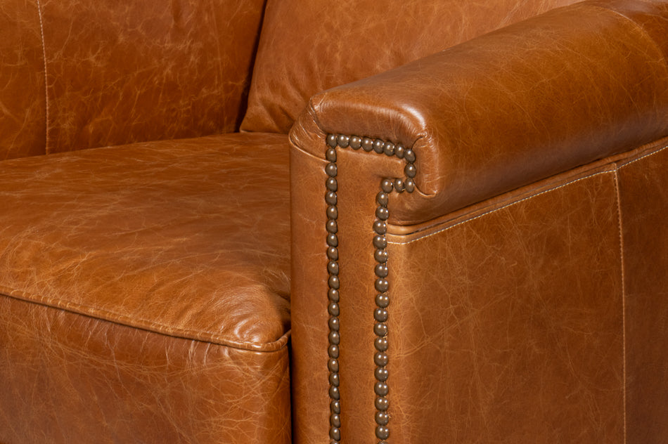 Vandike Arm Chair, Cuba Brown by Sarreid Ltd - view 6