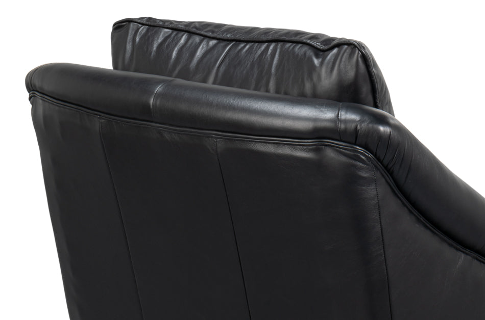 Vandike Arm Chair, Onyx Black by Sarreid Ltd - view 8