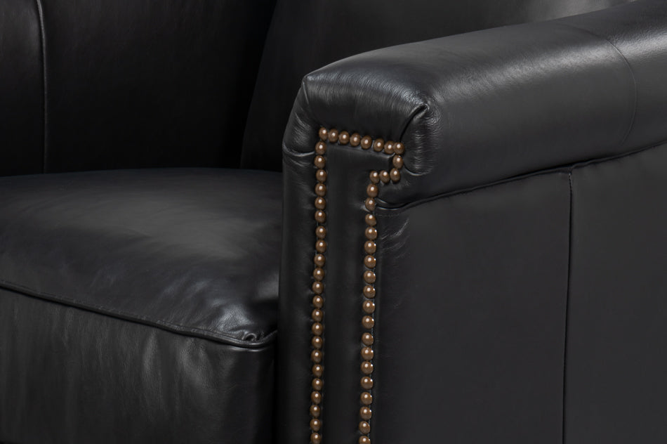 Vandike Arm Chair, Onyx Black by Sarreid Ltd - view 10