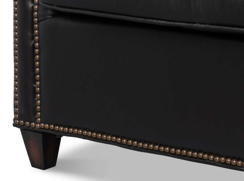 Vandike Arm Chair, Onyx Black by Sarreid Ltd - view 11