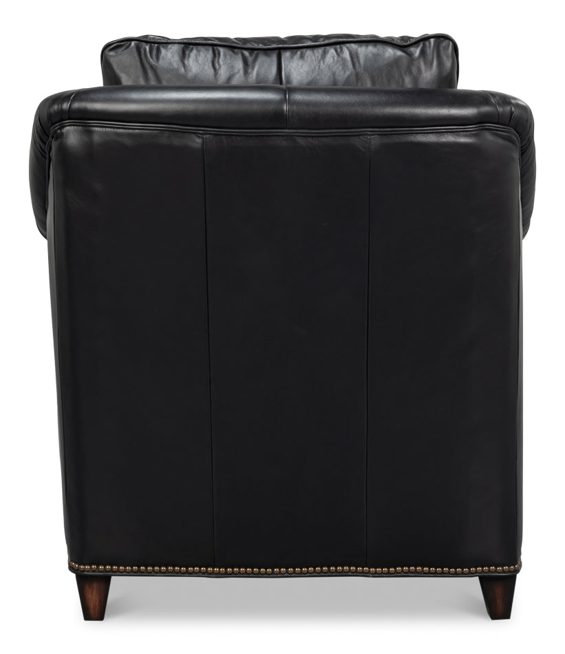 Vandike Arm Chair, Onyx Black by Sarreid Ltd - view 4