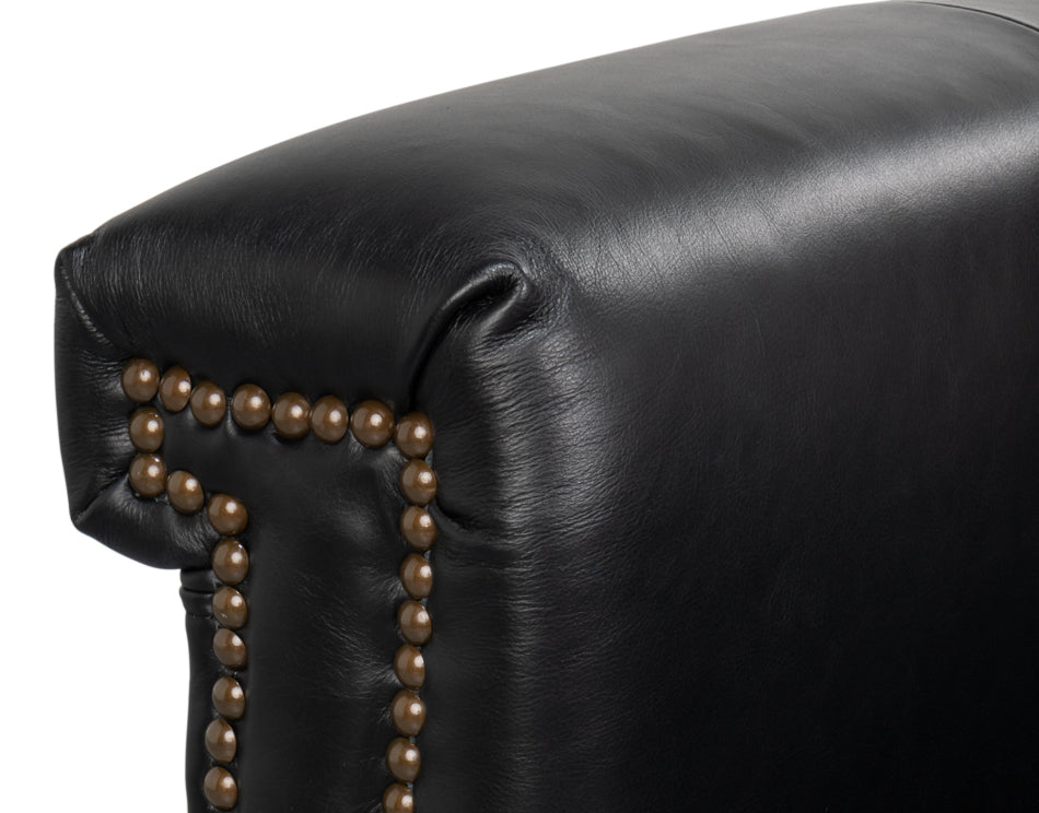Vandike Arm Chair, Onyx Black by Sarreid Ltd - view 6