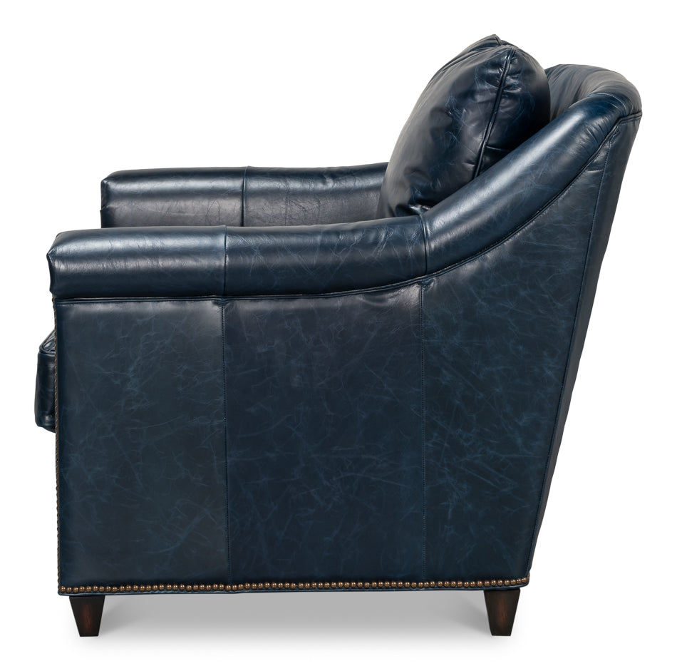 Vandike Arm Chair, Chateau Blue by Sarreid Ltd - view 3