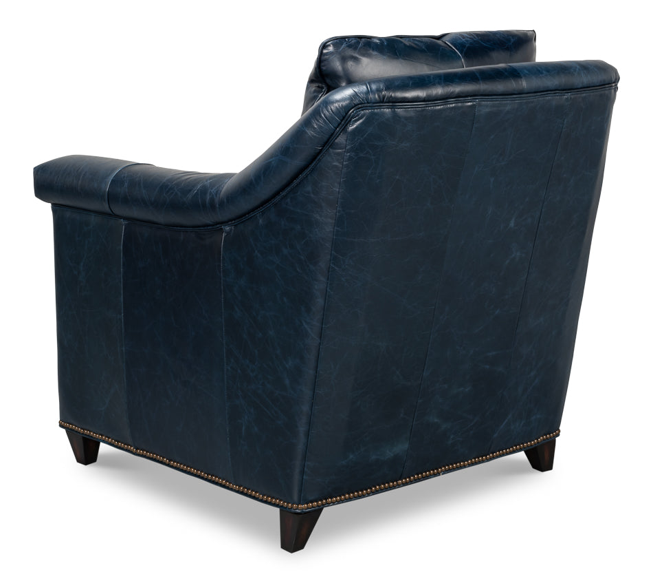 Vandike Arm Chair, Chateau Blue by Sarreid Ltd - view 5