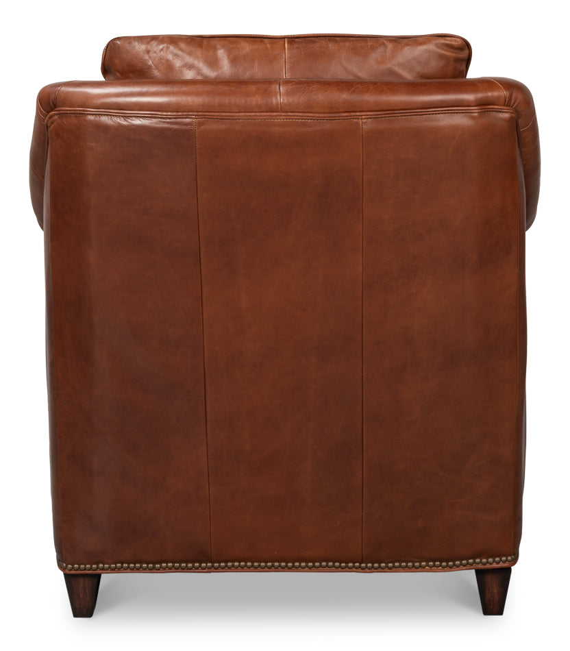 Vandike Arm Chair, Newark Brown by Sarreid Ltd - view 4