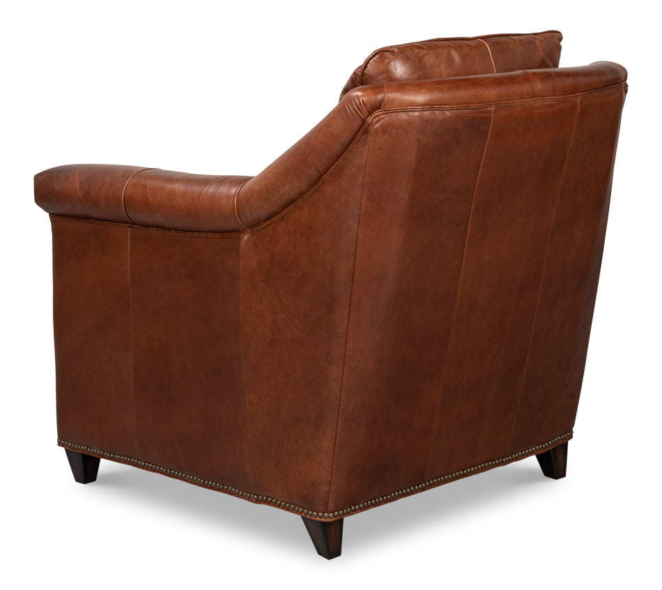 Vandike Arm Chair, Newark Brown by Sarreid Ltd - view 5