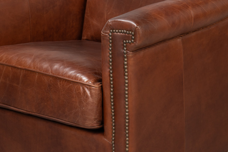 Vandike Arm Chair, Newark Brown by Sarreid Ltd - view 6