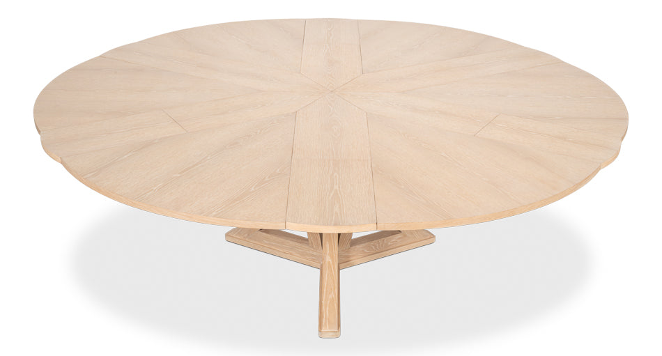 Casual Jupe Dining Table,Bleached Oak,M by Sarreid Ltd - view 10