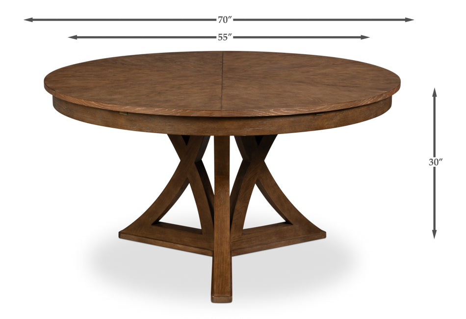 Casual Jupe Dining Table,Light Mink,Med by Sarreid Ltd - view 7