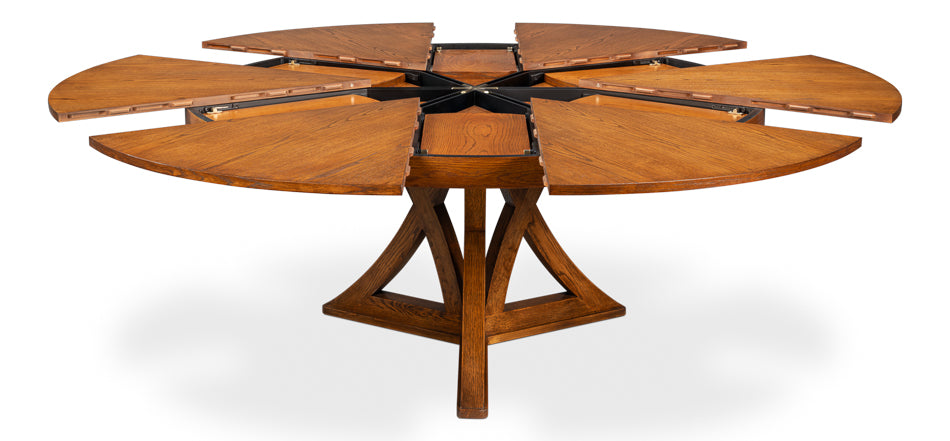 Casual Jupe Dining Table,Tobacco B,Med by Sarreid Ltd - view 2