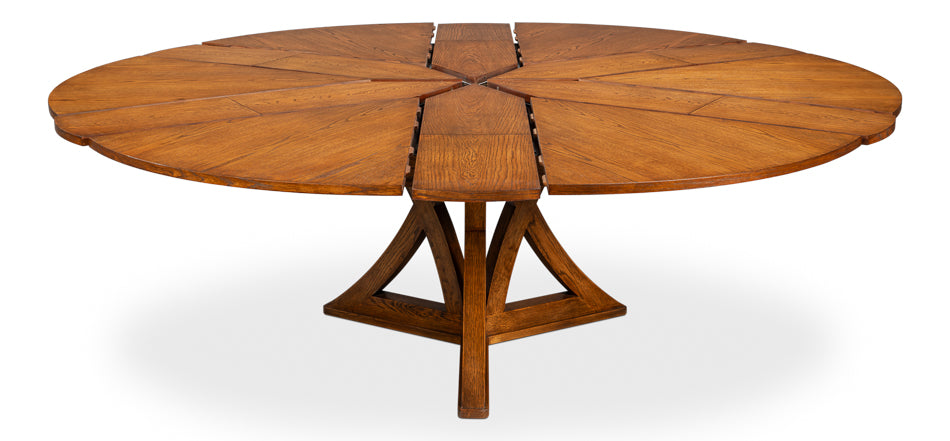 Casual Jupe Dining Table,Tobacco B,Med by Sarreid Ltd - view 4