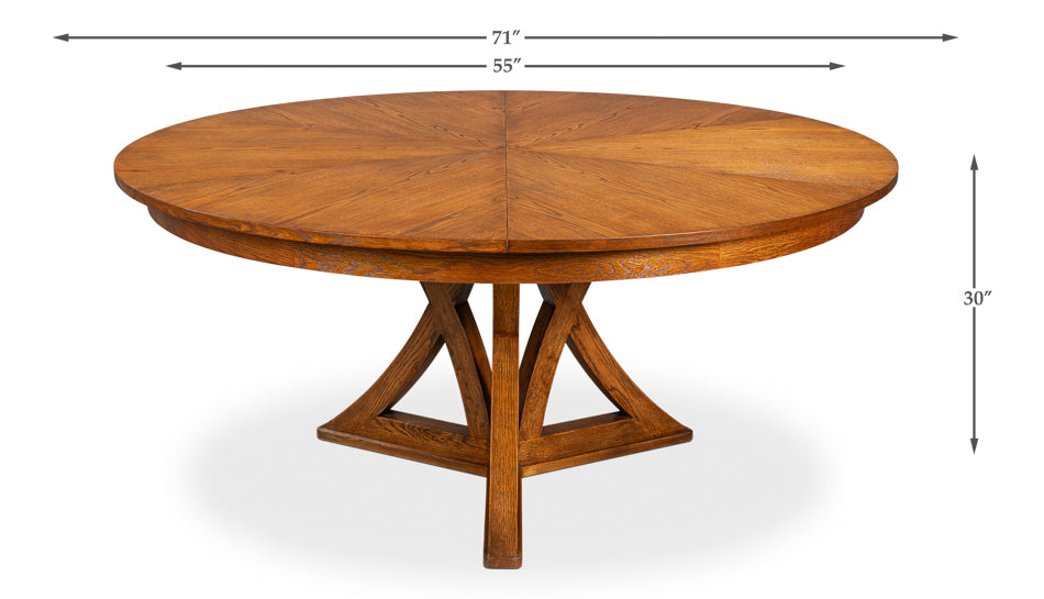 Casual Jupe Dining Table,Tobacco B,Med by Sarreid Ltd - view 7