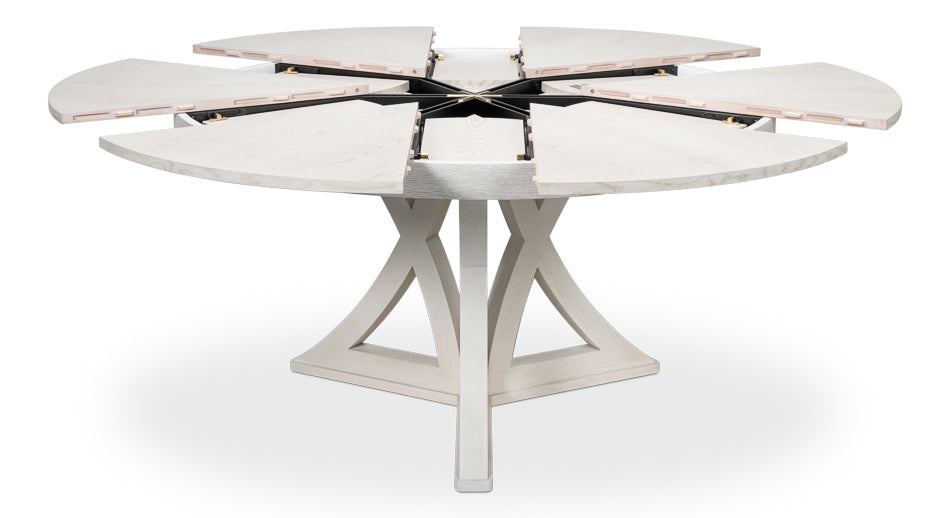 Casual Jupe Dining Table,Workingwhite,Md by Sarreid Ltd - view 2