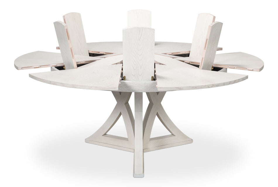 Casual Jupe Dining Table,Workingwhite,Md by Sarreid Ltd - view 3