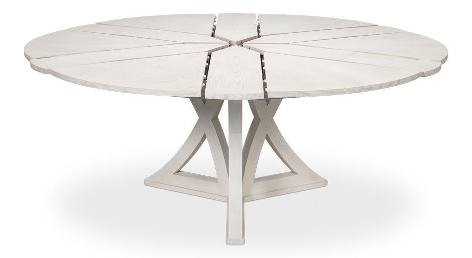 Casual Jupe Dining Table,Workingwhite,Md by Sarreid Ltd - view 4