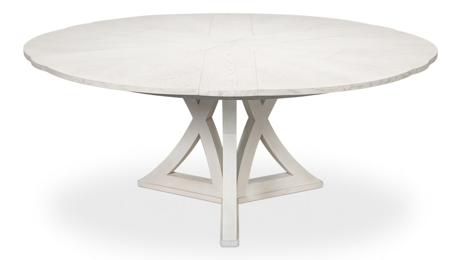 Casual Jupe Dining Table,Workingwhite,Md by Sarreid Ltd - view 5