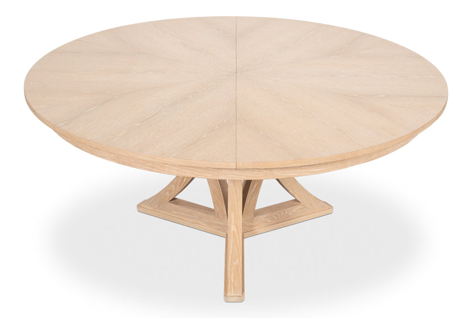Casual Jupe Dining Table,Bleached Oak,Lg by Sarreid Ltd - view 8