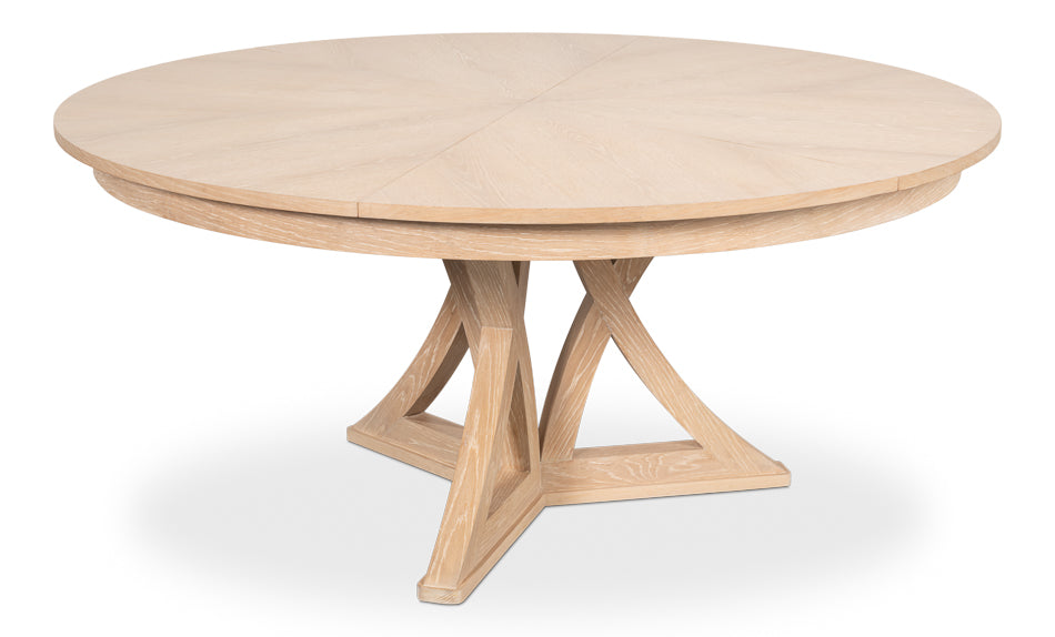 Casual Jupe Dining Table,Bleached Oak,Lg by Sarreid Ltd - view 2