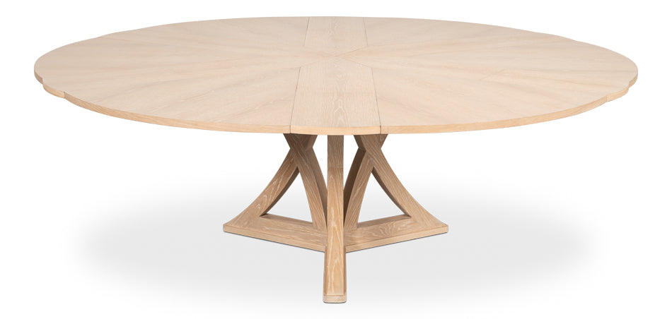 Casual Jupe Dining Table,Bleached Oak,Lg by Sarreid Ltd - view 6