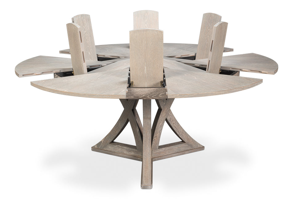 Casual Jupe Dining Table,Moonskin,Lg by Sarreid Ltd - view 3