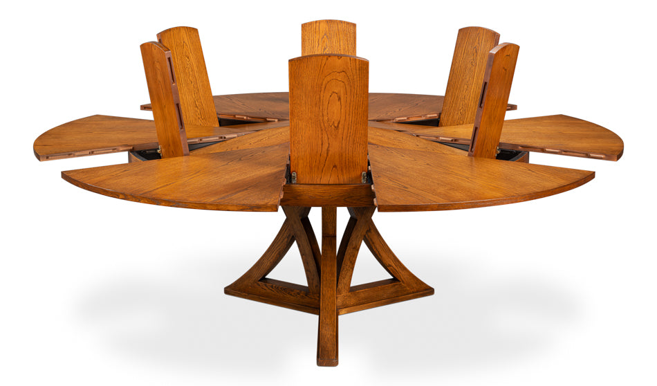 Casual Jupe Dining Table,Tobacco Brn,Lg by Sarreid Ltd - view 3