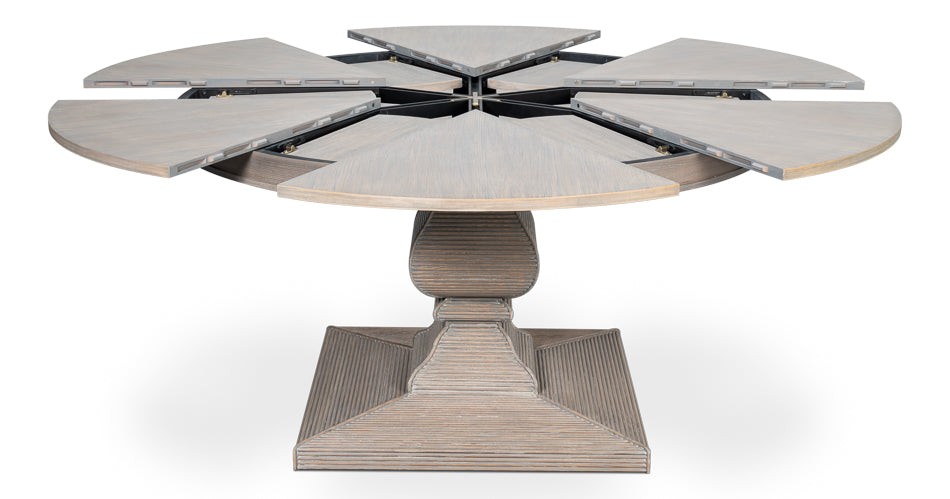 Kelso Jupe Dining Table,Moonskin,M by Sarreid Ltd - view 2