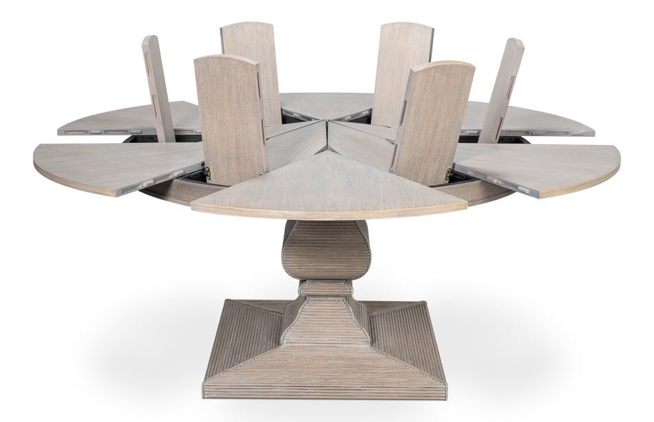 Kelso Jupe Dining Table,Moonskin,M by Sarreid Ltd - view 3
