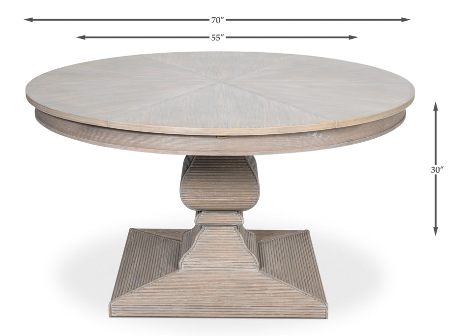 Kelso Jupe Dining Table,Moonskin,M by Sarreid Ltd - view 7