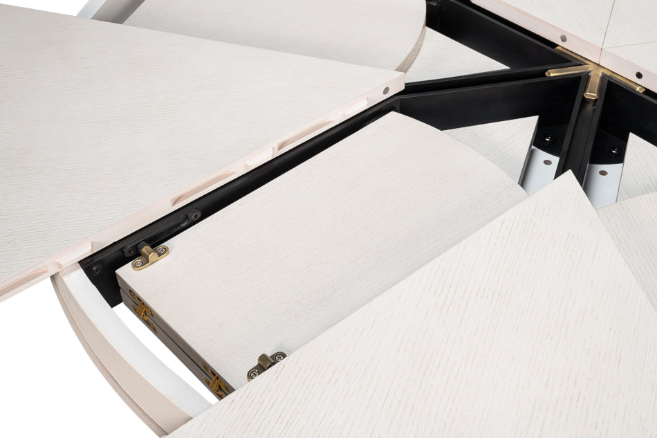 Kelso Jupe Dining Table,White,Med by Sarreid Ltd - view 9