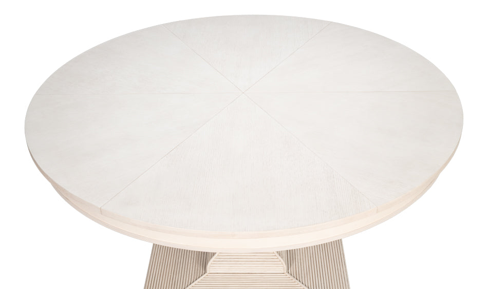 Kelso Jupe Dining Table,White,Med by Sarreid Ltd - view 6