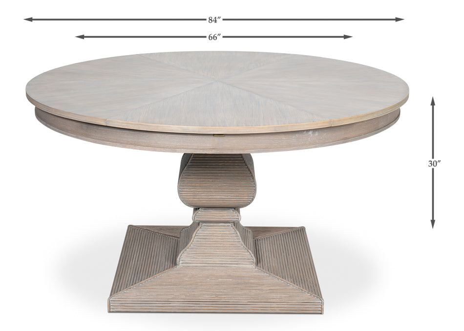 Kelso Jupe Dining Tbl,Moonskin,Lg by Sarreid Ltd - view 7