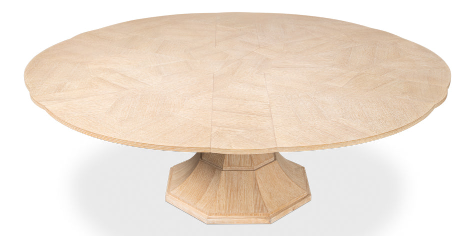 Giselle Jupe Table,Med,Bleached Oak by Sarreid Ltd - view 8