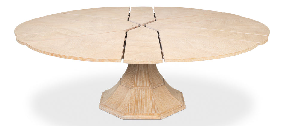 Giselle Jupe Table,Med,Bleached Oak by Sarreid Ltd - view 4