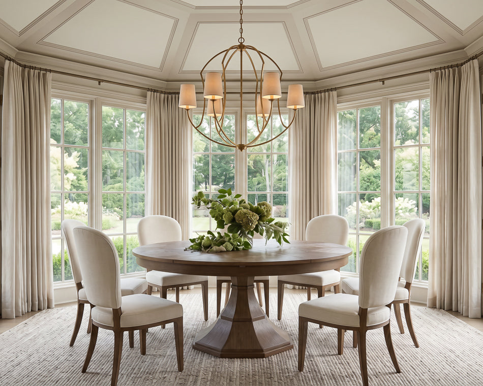Giselle Jupe Table, Medium, Light Mink by Sarreid Ltd - view 10