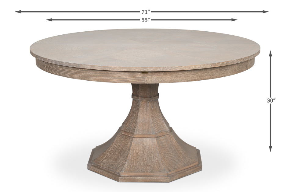Giselle Jupe Table,Med,Moonskin by Sarreid Ltd - view 7