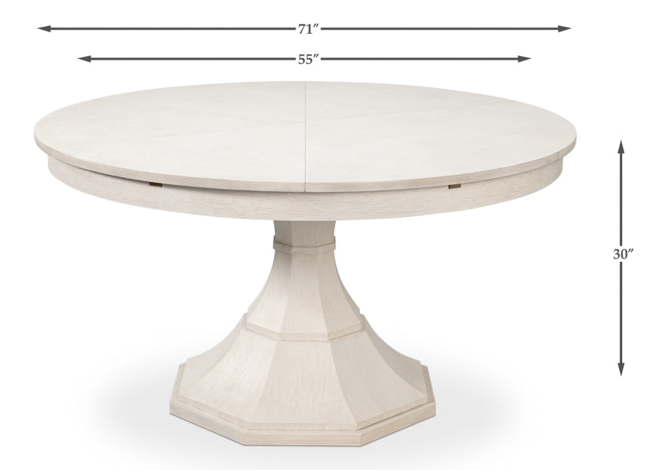 Giselle Jupe Table,Med, Working White by Sarreid Ltd - view 7