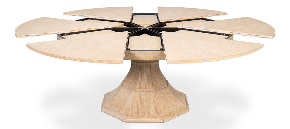 Giselle Jupe Table,Large,Bleached Oak by Sarreid Ltd - view 2