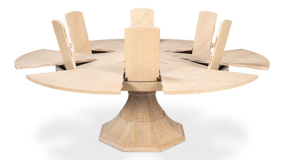 Giselle Jupe Table,Large,Bleached Oak by Sarreid Ltd - view 3