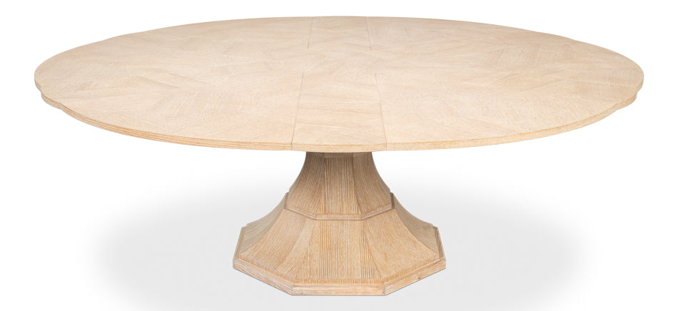 Giselle Jupe Table,Large,Bleached Oak by Sarreid Ltd - view 5